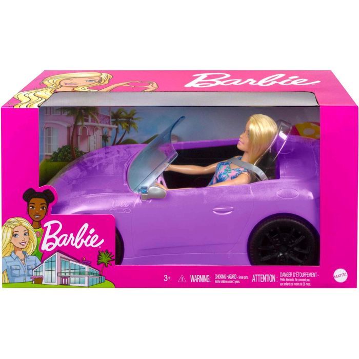Ігровий набір Barbie Бузковий кабріолет мрії з лялькою Barbie (HBY29) зображення 6