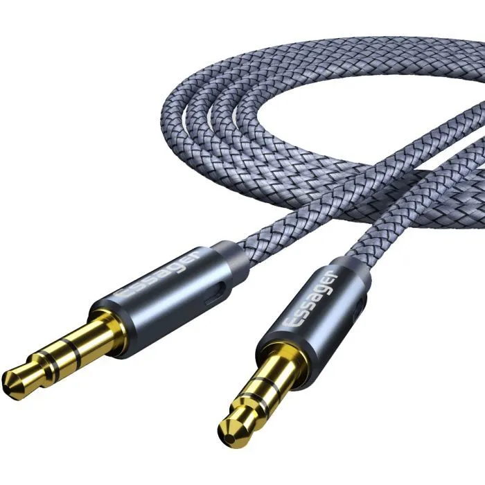 Кабель мультимедійний 3.5mm M to 3.5mm M 1.2m gray Essager (EYP35-DY0G)