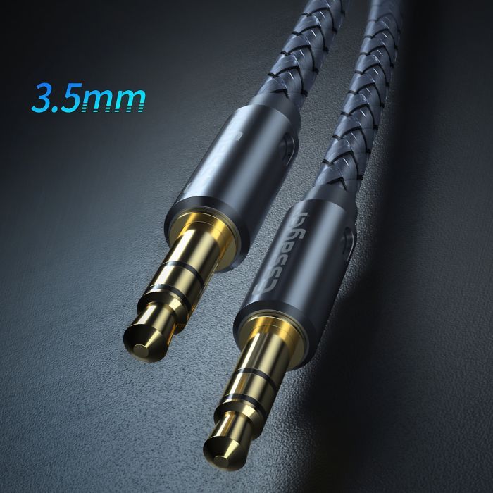 Кабель мультимедійний 3.5mm M to 3.5mm M 1.2m gray Essager (EYP35-DY0G) зображення 4