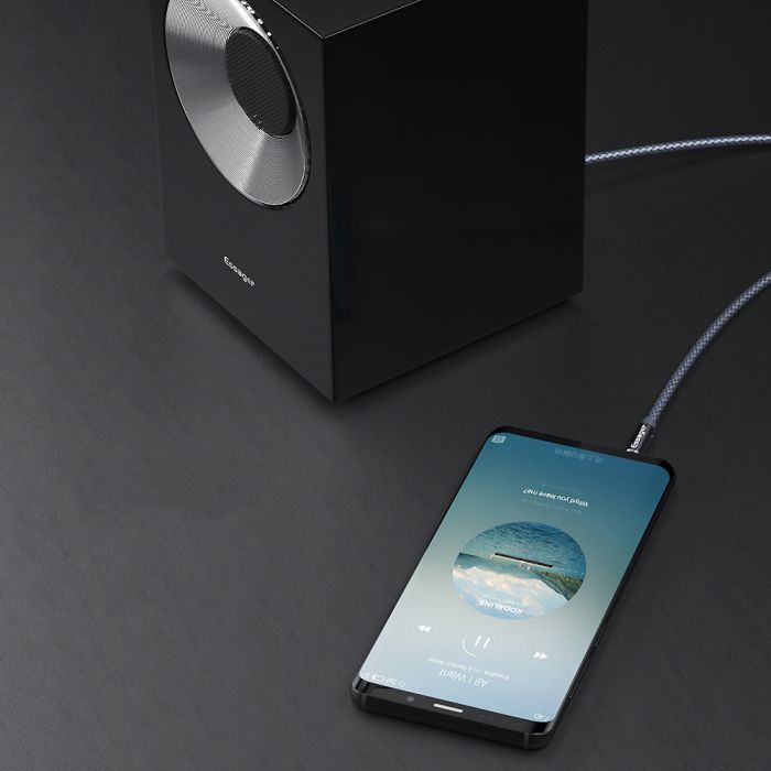 Кабель мультимедійний 3.5mm M to 3.5mm M 1.2m gray Essager (EYP35-DY0G) зображення 7