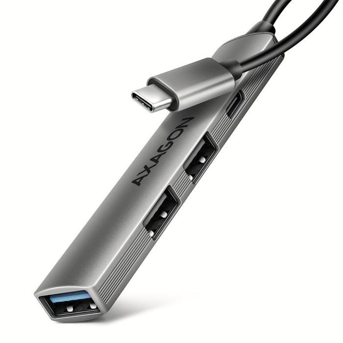 Концентратор AXAGON USB-C to 1xUSB-A 5Gbps + 2xUSB-A 480Mbps + 1xUSB-C 480Mbps 0.12m aluminum (HUE-STC)