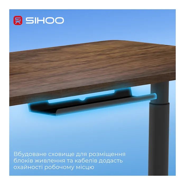 Компьютерный стол Sihoo D05 Walnut/Black (D05-104/D05-107) изображение 11