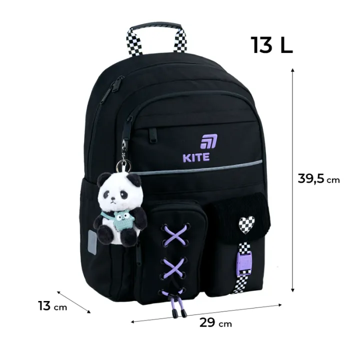Рюкзак школьный Kite Education 584 Panda Love (K26-584M-2) изображение 12