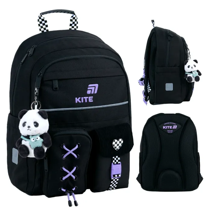 Рюкзак школьный Kite Education 584 Panda Love (K26-584M-2)