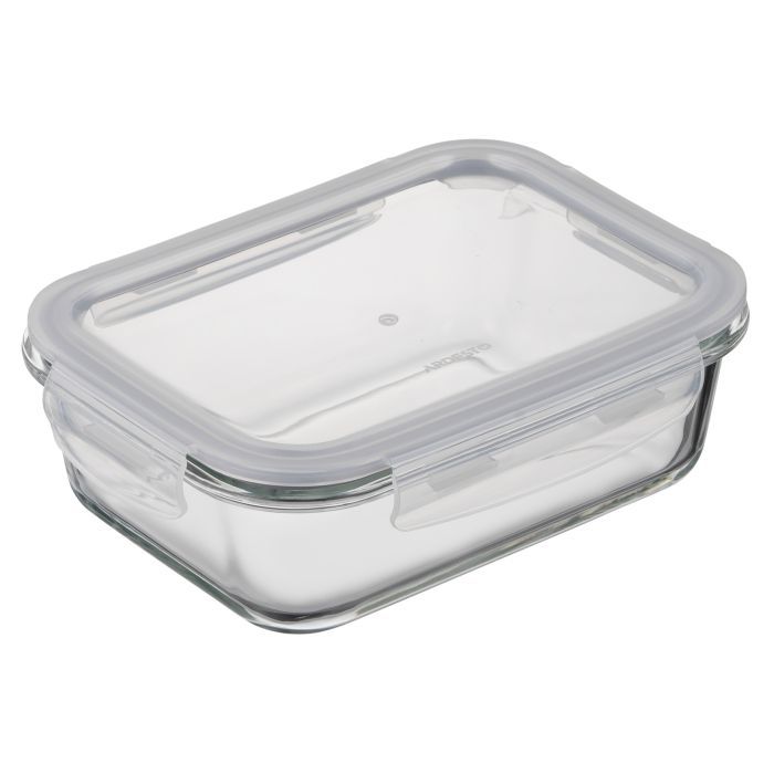 Пищевой контейнер Ardesto Gemini прямокутний, 1.06л, боросилікатне скло, прозорий (AR1210BRC)