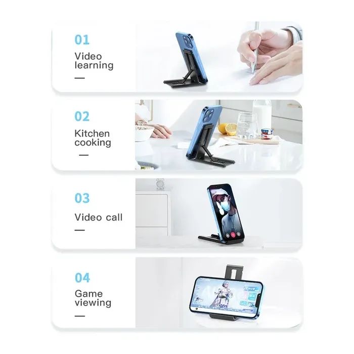 Підставка до планшета та телефона Sailing Desktop Phone Holder Black Essager (EZJZM-FC01) зображення 10