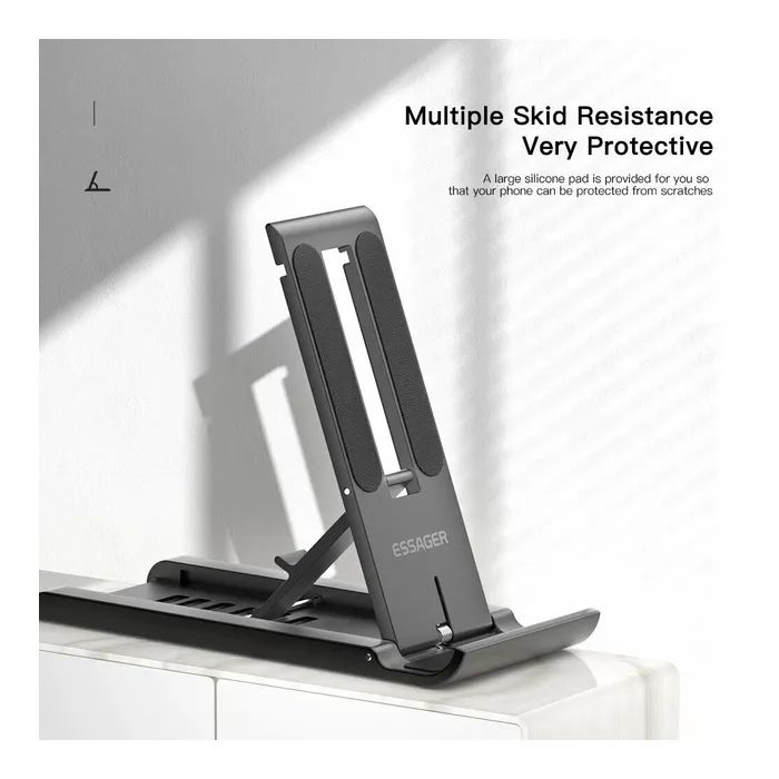 Підставка до планшета та телефона Sailing Desktop Phone Holder Black Essager (EZJZM-FC01) зображення 5