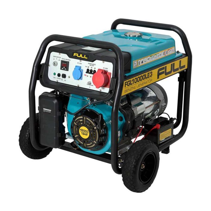 Генератор FULL FGL10000LE3, 380/220V, 50Hz, 10kVA/8kW, 28 л, 3 л/рік, пуск: ручний/електостартер (без АКБ) (FGL10000LE3)