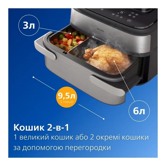 Мультипечь Philips Ovi Dual SteamFry (NA565/02) изображение 3