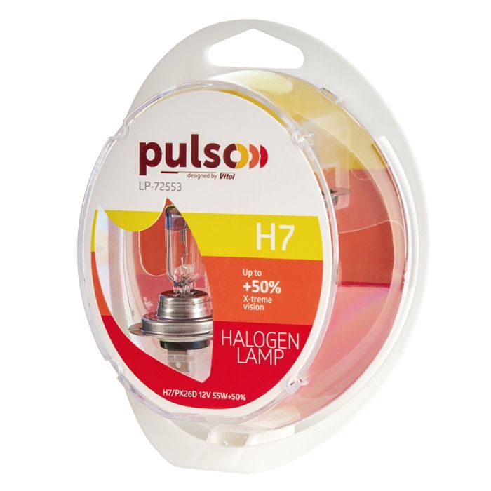 Автолампа PULSO H7/PX26D 12v55w+50 X-treme Vision/plastic box (LP-72553) изображение 2