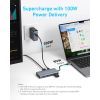 Концентратор USB-C 7-in-1 1xUSB-C PD100W + 2xHDMI + 4xUSB-A black Anker (A83740A2) изображение 3