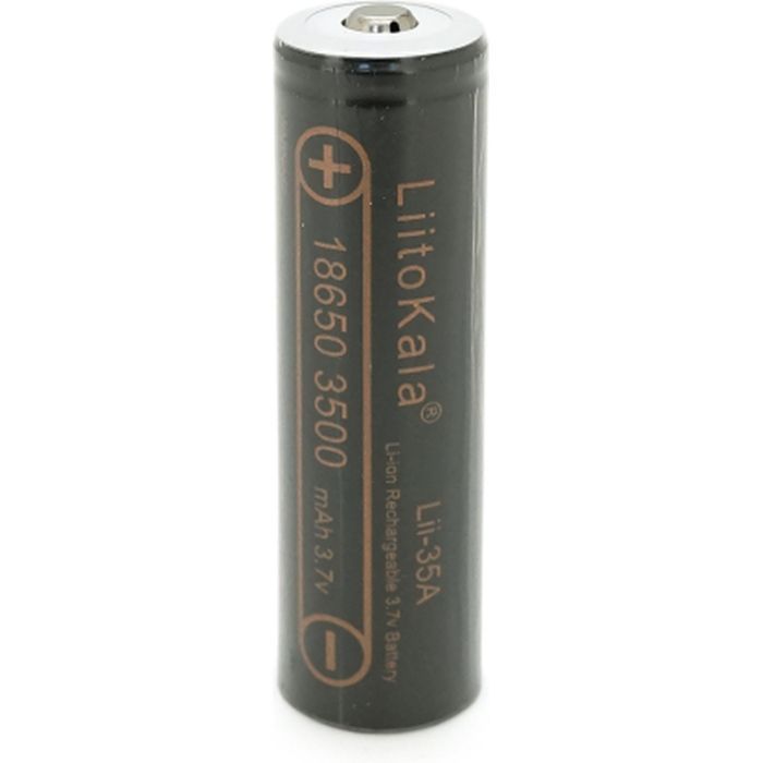 Акумулятор 18650 3500mah (3300-3500mah), 3.7V(2.75-4.2V), Black Liitokala (Lii-35A-JT)