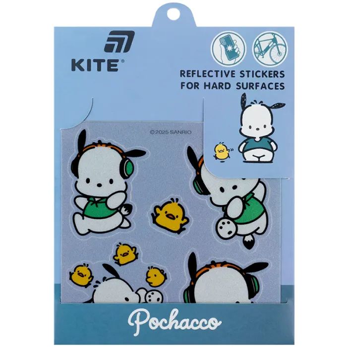 Стикер-наклейка Kite набор светоотражающих стикеров для текстиля Pochacco (PC25-115)