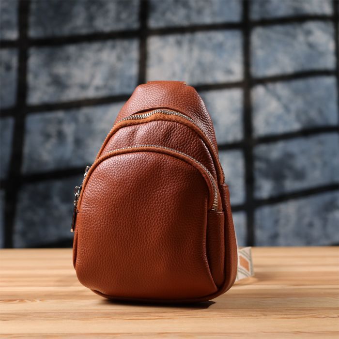 Сумка Vintage Из натуральной кожи Коричневая (22938) изображение 10
