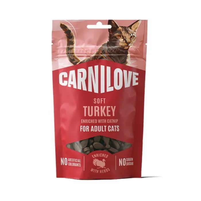 Лакомство для котов Carnilove Soft Snack Turkey with Catnip 50 г (8595602582549)