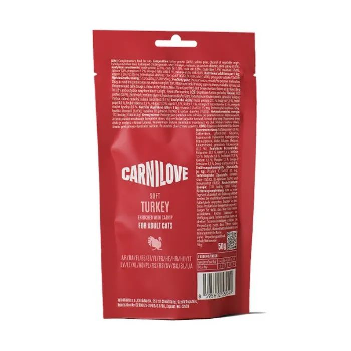 Лакомство для котов Carnilove Soft Snack Turkey with Catnip 50 г (8595602582549) изображение 2