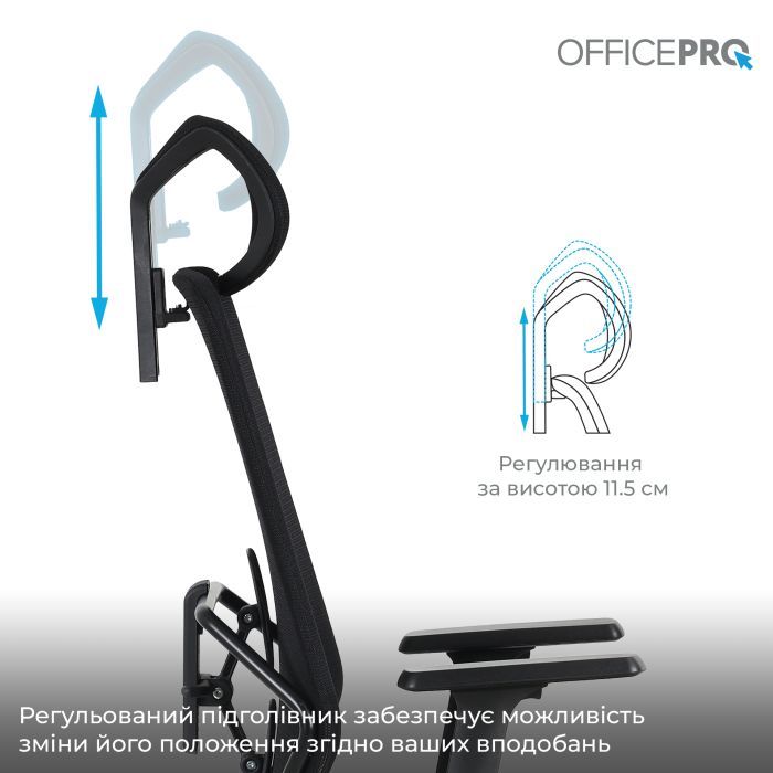 Офісне крісло OfficePro Fusion OC577B Black (OC577B) зображення 10