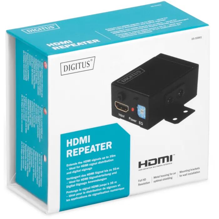 Адаптер HDMI extender 35m 1920x1080 60Hz repeater Digitus (DS-55901) изображение 3