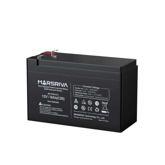 Батарея до ДБЖ Marsriva 12V 9Ah (MR-PBU12-9) зображення 2