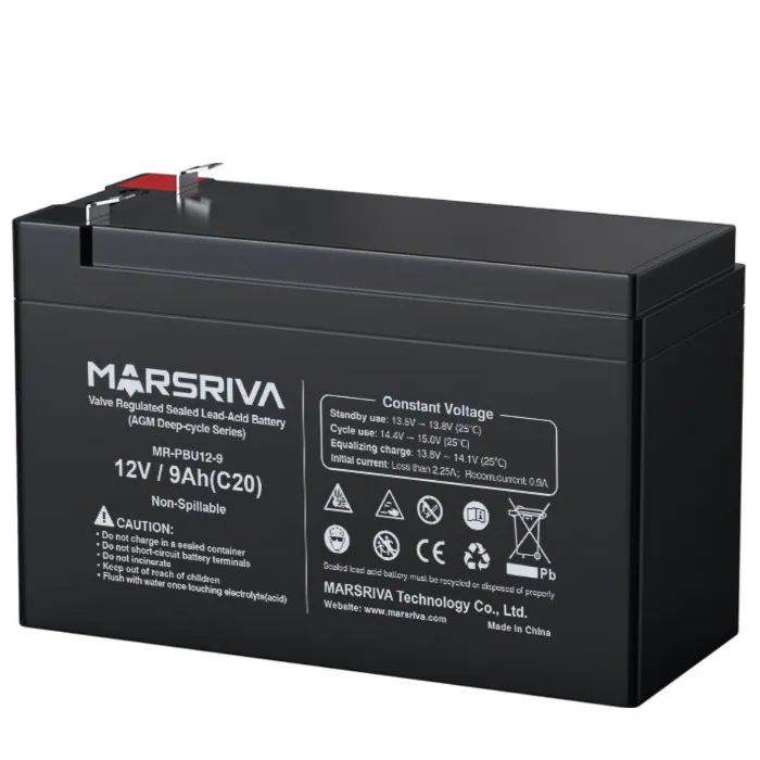 Батарея до ДБЖ Marsriva 12V 9Ah (MR-PBU12-9) зображення 2