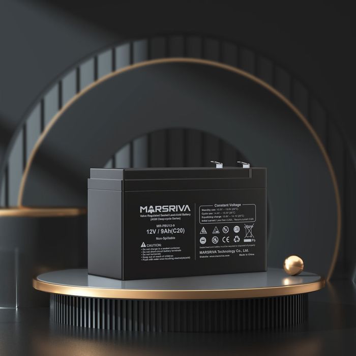 Батарея до ДБЖ Marsriva 12V 9Ah (MR-PBU12-9) зображення 5