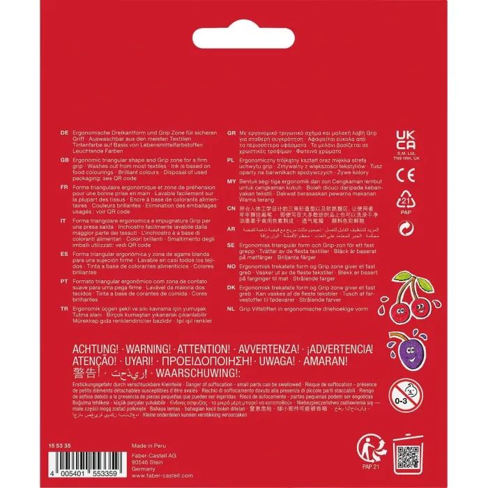 Фломастеры Faber-Castell трехгранные Grip felt-tip pen, 30 цветов (29902) изображение 2