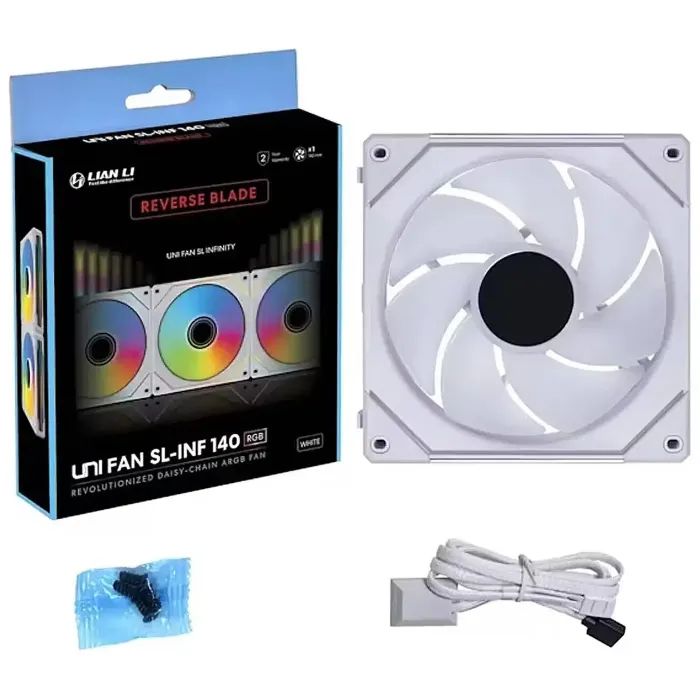 Кулер для корпуса Lian Li Uni Fan SL-INF WIRELESS Reverse, 140-1 (G99.14RSLIN1W1W.00) изображение 4