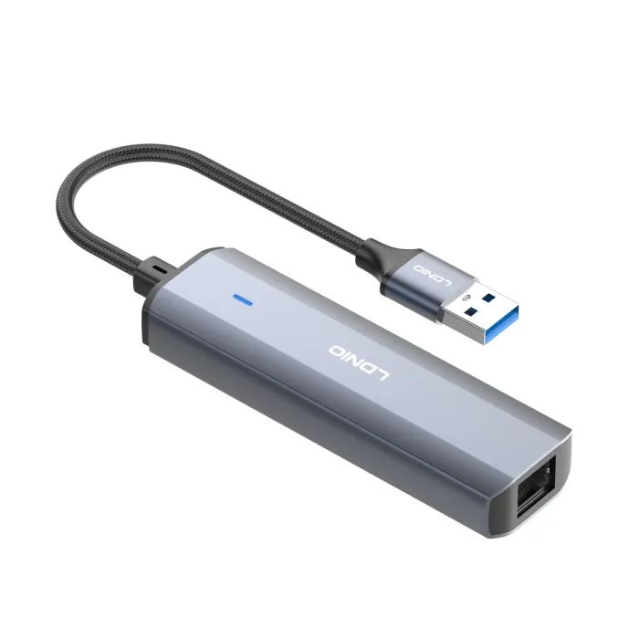 Концентратор LDNIO USB 3.0 4-in-1 3xUSB 3.0 + 1xRJ45 1.2m (DS-124U-1.2M) изображение 4