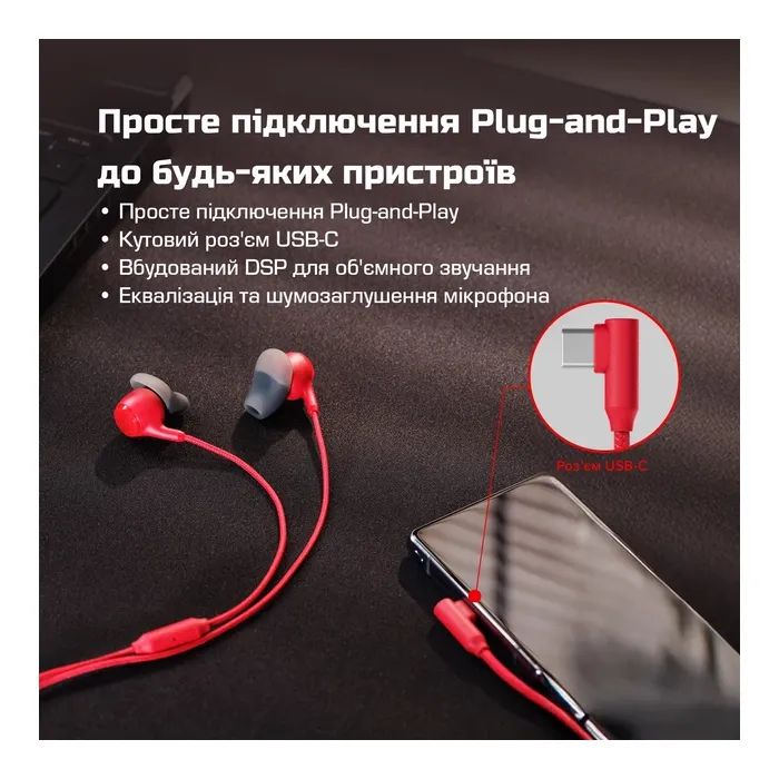 Навушники HyperX Cloud Earbuds III S Wired Red (BN7S2AA) зображення 10