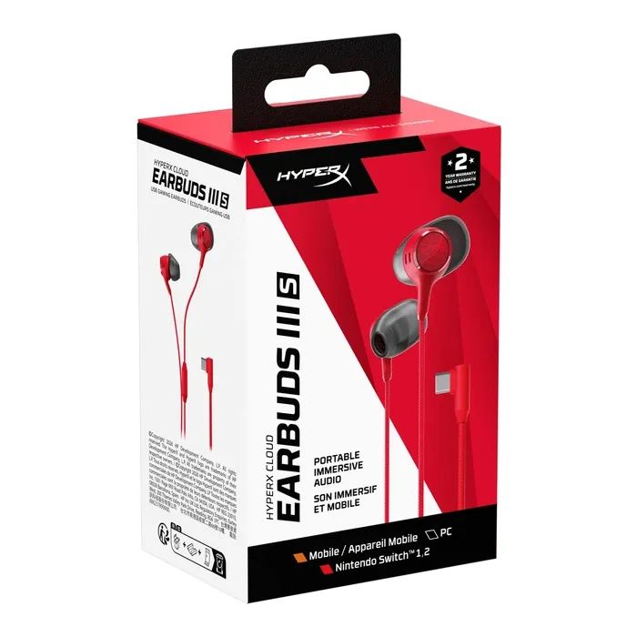 Навушники HyperX Cloud Earbuds III S Wired Red (BN7S2AA) зображення 12