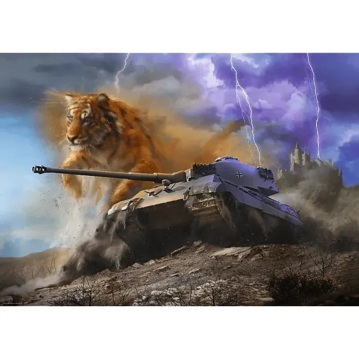 Пазл Trefl Premium Plus World of Tanks: Тигр II 1000 элементов (5900511120899) изображение 2