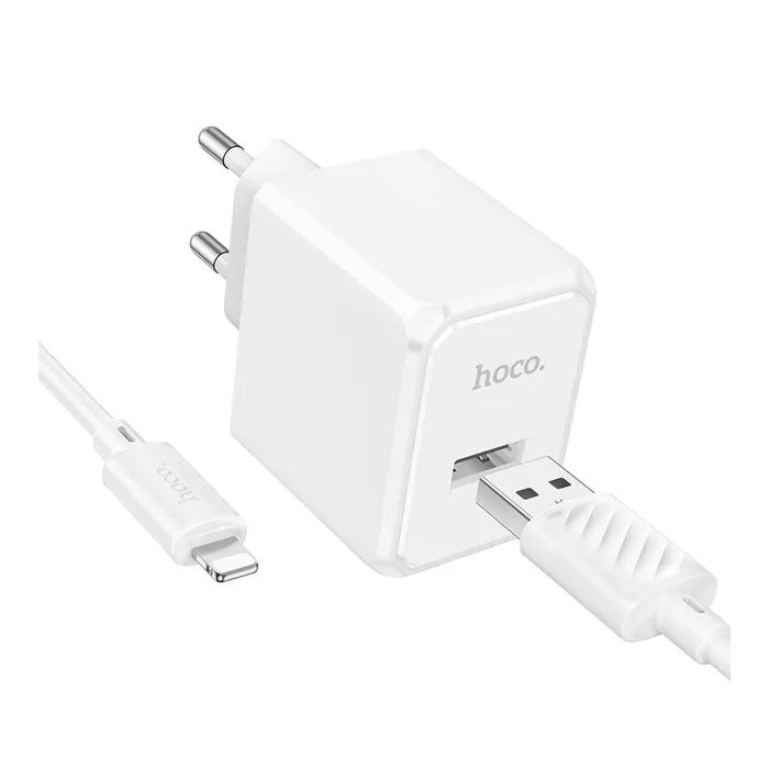 Зарядное устройство HOCO CS11A USB + cable USB to Lightning black (6942007603560)