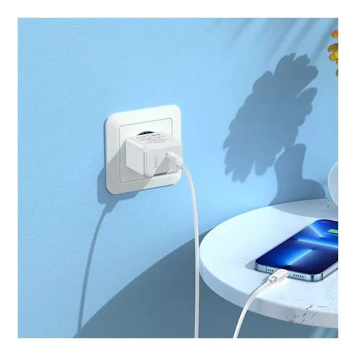 Зарядное устройство HOCO CS11A USB + cable USB to Lightning white (6942007603577) изображение 4