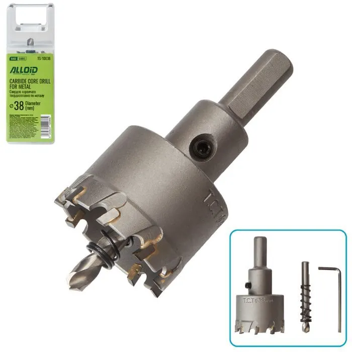 Сверло Alloid Base, корончате, твердосплавне, по металу, 38мм (TS-10038) изображение 4
