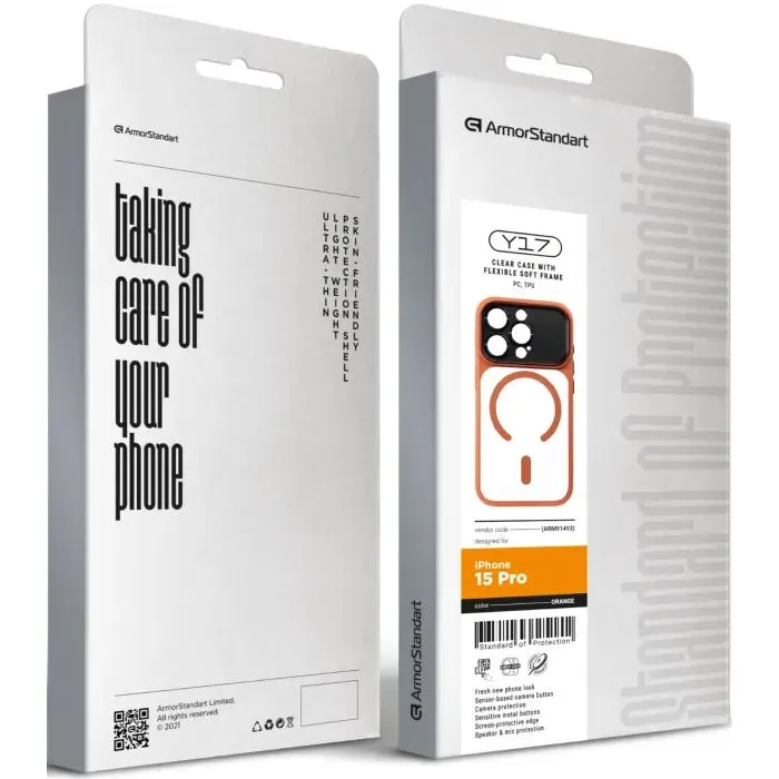 Чехол для мобильного телефона Armorstandart Y17 MagCase Apple iPhone 15 Pro Orange (ARM91493) изображение 3