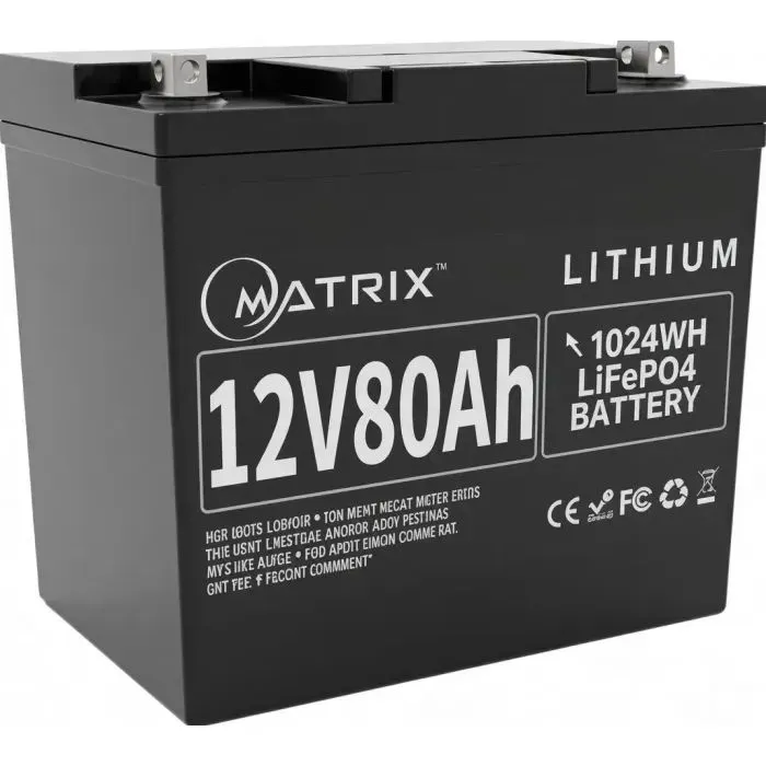 Батарея LiFePo4 Matrix 12.8V-80Ah 1024kWh (MLR 1280)