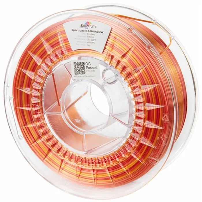 Пластик для 3D-принтера Spectrum PLA Silk Rainbow 1.75mm 1kg Fire Red (81017)