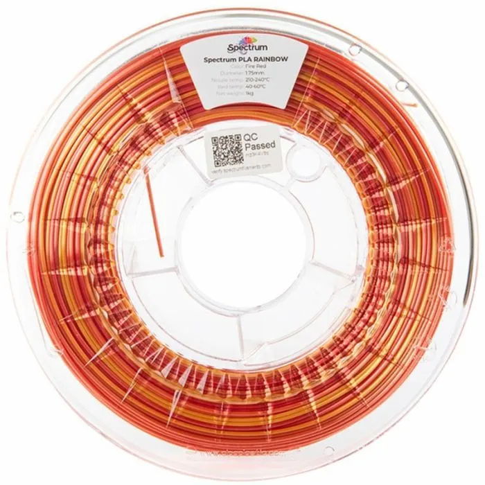 Пластик для 3D-принтера Spectrum PLA Silk Rainbow 1.75mm 1kg Fire Red (81017) зображення 3