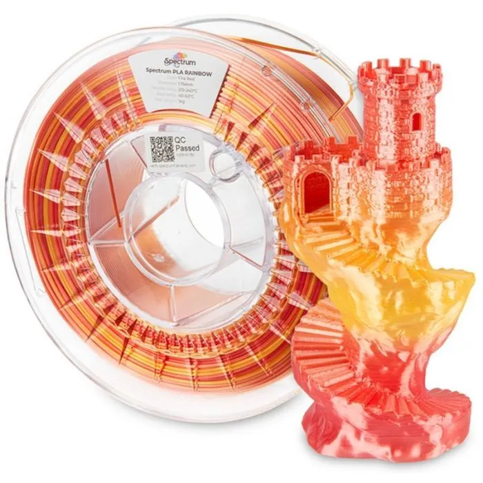 Пластик для 3D-принтера Spectrum PLA Silk Rainbow 1.75mm 1kg Fire Red (81017) зображення 4