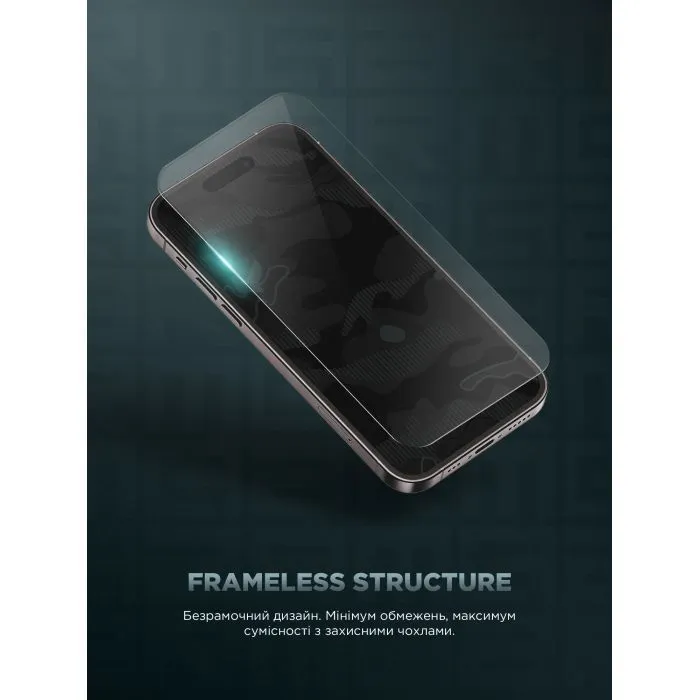 Стекло защитное Armorstandart Infinity Black Icon 2.75D Apple iPhone 18 Pro (ARM91944) изображение 9