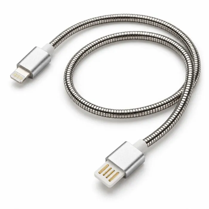 Дата кабель USB 2.0 AM to Lightning 1.0m 2.4A metal silver XoKo (XK-CTL-001-SL) зображення 3