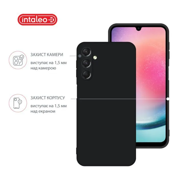 Чохол до мобільного телефона Intaleo Silicone Samsung Galaxy A24 Black (1283126600098) зображення 3