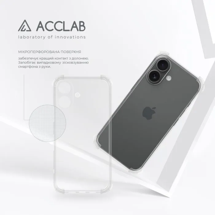 Чохол до мобільного телефона ACCLAB ShockProof Apple iPhone 16 Plus Transparent (1283126599132) зображення 5