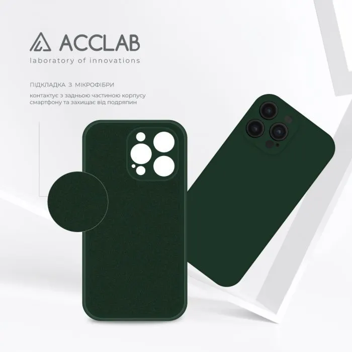 Чохол до мобільного телефона ACCLAB SoftShell Apple iPhone 14 Pro Dark Green (1283126557071) зображення 5