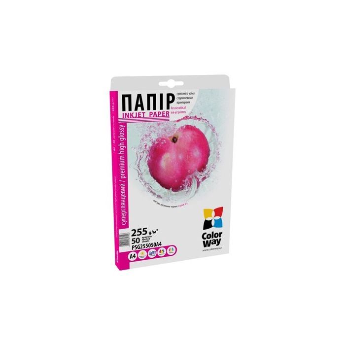 Фотопапір ColorWay A4 255г superglossy, 50c (PSG255050A4)