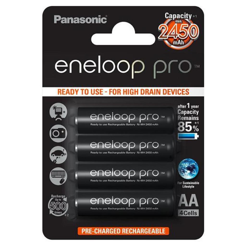 Акумулятор Panasonic Eneloop Pro AA 2450mAh NI-MH * 4 (BK-3HCCE/4BE)