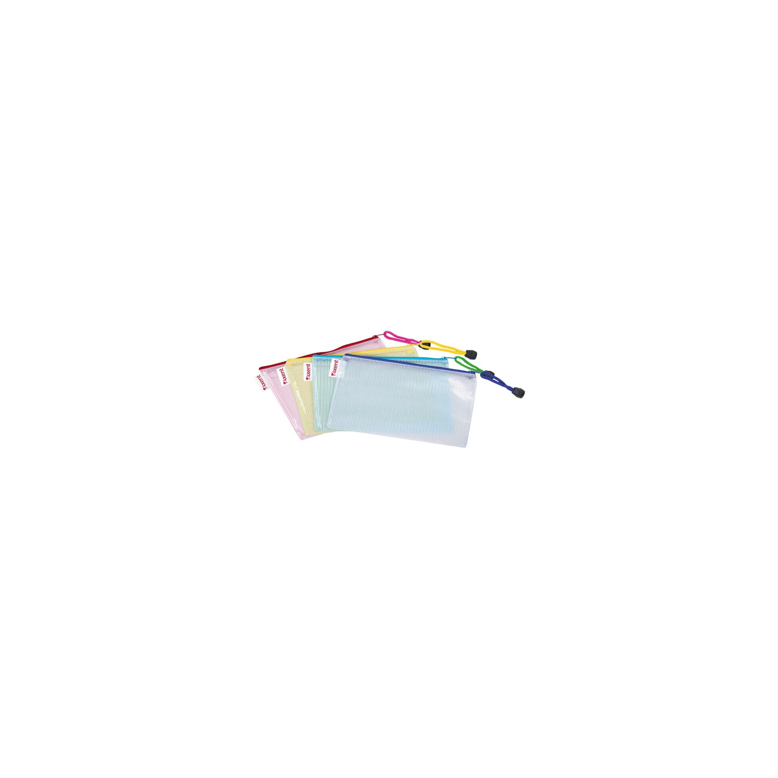 Папка на блискавці Axent transparent, assorted colors (1408-00-А) зображення 2