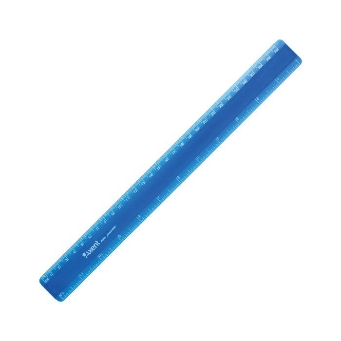 Лінійка Axent plastic, 30cm, matt, blue (7530-02-А)