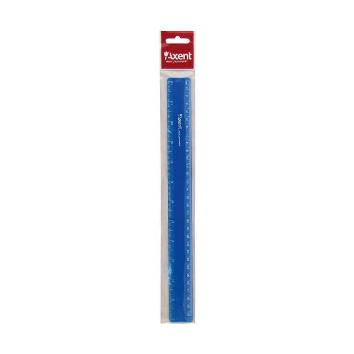 Лінійка Axent plastic, 30cm, matt, blue (7530-02-А) зображення 2
