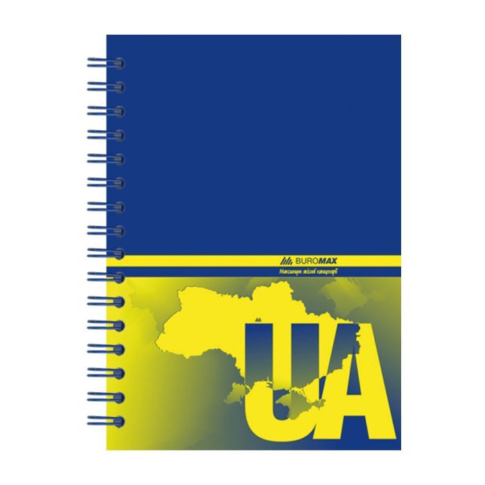 Блокнот Buromax spiral side, А6, 96sheets, square, UKRAINE (assorted) (BM.2422) изображение 2